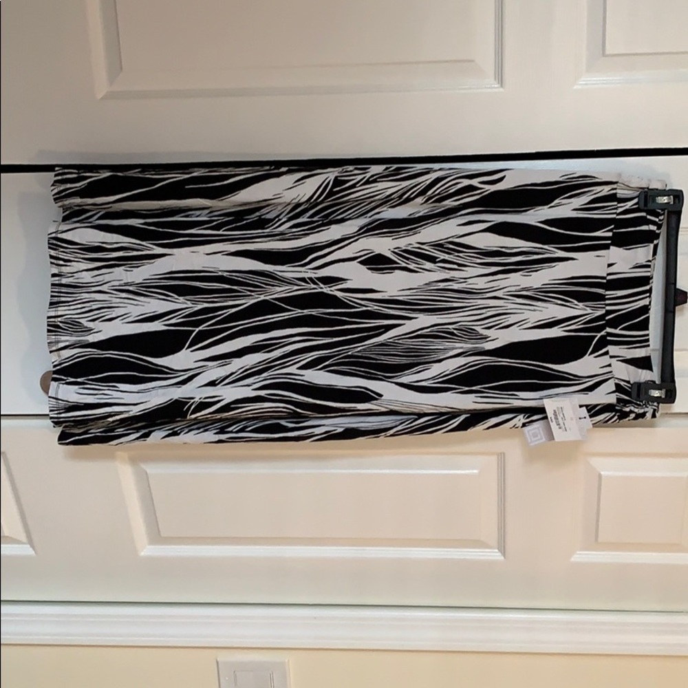 Long black and white skirt